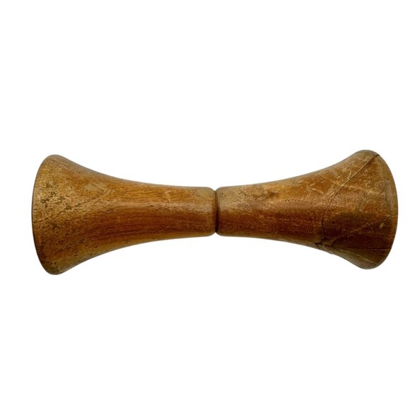 Vintage Creative Playthings Wooden Baby Rattle 5 inch Long Natural Wood Finish - Picture 4 of 6